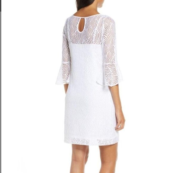 Lilly Pulitzer Fontaine Dress Flowing Leaf Lace - Picture 4 of 6